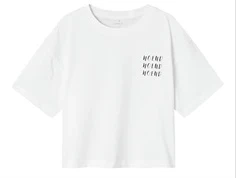 Name It bright white sløjfe kort t-shirt